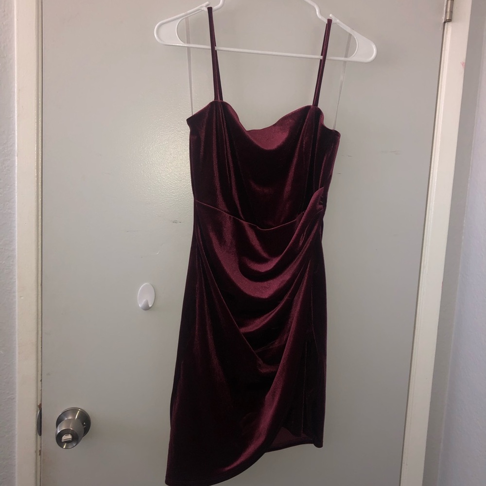 Velvet Scrunched Dress